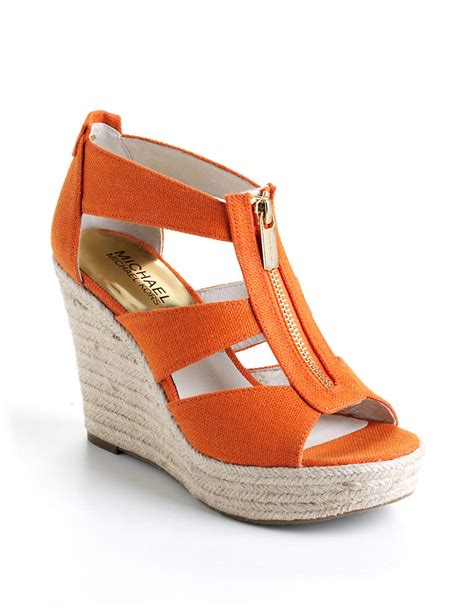 michael kors orange slides|Michael Kors slides wedges.